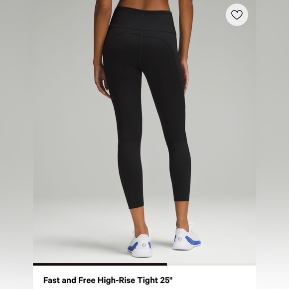 lululemon fast and free high rise tight 25” size 18 - Picture 3 of 16